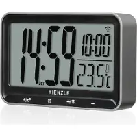 KIENZLE Funkwecker digital 2 Weckzeiten Schlummerfunktion Temperaturanzeige großes Display Hintergrundbeleuchtung Touch Tasten