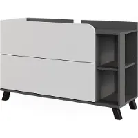 Vicco Waschbeckenunterschrank Karen Anthrazit/Weiß 100 x 65 cm mit 2 Schubladen, Model 54650