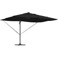 vidaXL Sonnenschirm Schwarz 352 x 251 x 265 cm Polyester und Aluminium