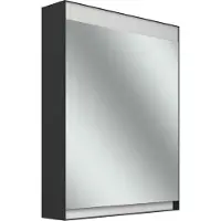 Schneider FILO HCL Spiegelschrank, Unterputz, Lichtband oben, 595x147x759mm, Türanschlag rechts, 1 Steckdose links, 180.061.02.44, Ausführung: EU-Norm/Korpus schwarz matt