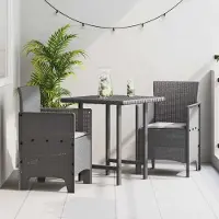 vidaXL "im Angebot" Gartenstuhl 2 pcs - Gartensessel - Esstischstuhl - Hellgrau 53x49x85 cm Polypropylen - Stapelsessel CC23429