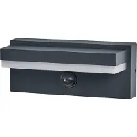 Osram Wandlampe ENDURA STYLE ROBUST, Sensor, dunkelgrau IP54 ROBUST, alu / grau / zink, Aluminium, Modern, Wandleuchte außen