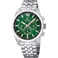 Festina Herrenuhr Timeless Chronograph Armbanduhr Edelstahl silber UF20742/5