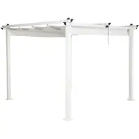 Furnlux Classic FURNLUX Aussen-pergola Lazio Weiss 295cm / Hauptfarbe: Weiß / Abmessungen: 295 x 295 x 250 cm