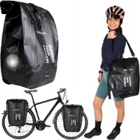 Fit4Med | Fahrradtasche Back-roller - Schwarz - 27 L - Wasserdicht - Gepäckträgertasche - 1230 G