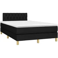 Syfax Boxspringbett mit Matratze Schwarz 120x190 cm Stoff
