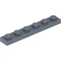 LEGO 1x6 Platte 3666 - 100 Stück Dunkelgrau