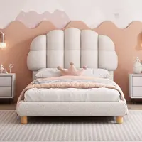 STILVORA Kinderbett 90x200 Jugendbett mit Lattenrost aus Holz,Einzelbett mit Kopfteil,Mit Holzbeinen,Weiß(Ohne Matratze)