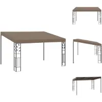 vidaXL Wand-Pavillon 4x3x2,5 m Taupe - Pavillons & Partyzelte