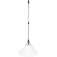 Vito Aluminium-Rasenbesen mit 15 Zinken Teleskopstiel 89.5 - 180 cm