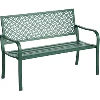 Outsunny 2-Sitzer Parkbank mit Blumenmuster Gartenbank für Garten max. 240 kg