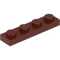 LEGO 1x4 Platte 3710 - 250 Stück Braun