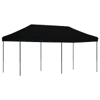 Syfax Partyzelt Faltbar Pop-Up Schwarz 580x292x315 cm