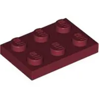 LEGO 2x3 Platten 3021 - 100 Stück Dunkelrot