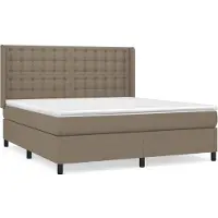 Syfax Boxspringbett mit Matratze Taupe 160x200 cm Stoff