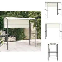 vidaXL Pavillon mit Dach 220x110x200 cm Creme - Pavillons & Partyzelte