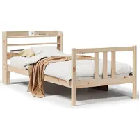 Syfax Bettgestell mit Kopfteil ohne Matratze 75x190 cm