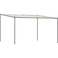 Syfax Pavillon Weiß 4x4 m 180 g/m² Stoff und Stahl