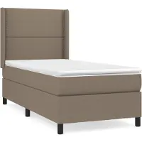 Syfax Boxspringbett mit Matratze Taupe 90x190 cm Stoff