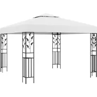 The Living Store Pavillon 3x3 m Weiß 180 g/m²