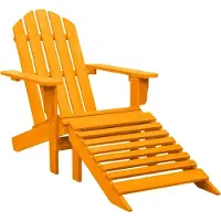 vidaXL "2026 Promotion" Adirondack-Gartenstuhl mit Fußteil Massivholz Tanne Orange - Gartenstühle CC9493