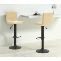 vidaXL Möbel Barhocker 2 Stk. Creme Samt - Barstuhl 333730