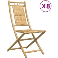 Syfax Gartenstühle 8 Stk. Klappbar 46x66x99 cm Bambus