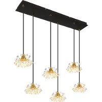 Globo Lighting Hängeleuchte Metall schwarz matt, 6x G9 LED