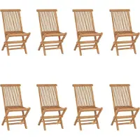 Syfax Klappbare Gartenstühle 8 Stk. Massivholz Teak