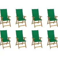 Prolenta Maison Exclusive - Klappstühle mit Kissen 8 Stk. Massivholz Akazie