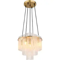 Globo Lighting Hängeleuchte Metall goldfarben matt, 5x E14