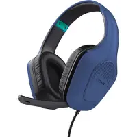 Trust Gaming GXT 418B Rayne Leichtes Gaming Headset für PC Xbox PS4 PS5 Switch Mobile, 50-mm-Treiber, 2-m-Kabel, 3,5-mm-Audioanschluss, Over-Ear Kopfhörer mit Kabel, Blau