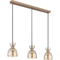 Globo Lighting Hängeleuchte Metall kaffeefarben matt, 3x E14
