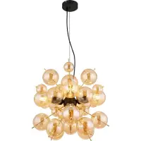 Globo Lighting Hängeleuchte Metall schwarz matt, 4x E27