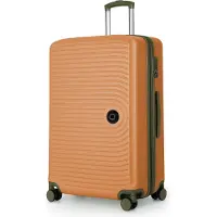 Hauptstadtkoffer - Mitte - Großer Koffer Trolley Hartschalenkoffer TSA XXL Erweiterung, Reisegepäck Hardcase Luggage 77cm, 127 Liter,Marille