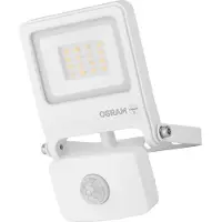 Osram ENDURA FLOOD PC 10W LED-Fluter mit Sensor, 3000K warmweiß, 1000 Lumen, IP44 weißes Flutlicht IR-Sensor 9m, Zeit/Lux-Funktion, Weiß