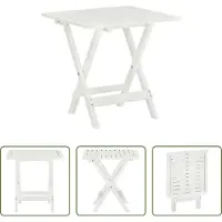 The Living Store Bistrotisch Weiß 46x46x47 cm Massivholz Akazie