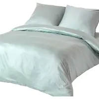 Homescapes Bio Bettwäsche duck egg blue, 240 x 220 cm