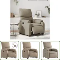 The Living Store Relaxsessel Elektrisch Cappuccino-Braun Kunstleder