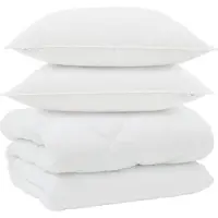 vidaXL Winterbettdecke mit Kissen 3 Stk. Weiß Mikrofaser