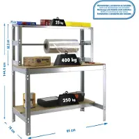 Simonwork (bancos De Trabajo) Bt4 Metallregal 1445x910x760 Mm