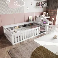 STILVORA Kinderbett 90x200 mit matratze und Stauraum,Bettgetstell mit Lattenrost,Einzelbett Massivholzbett mit Sicherheitsgitter und Türchen