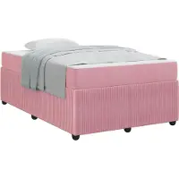 vidaXL Bettrahmen Rosa 120 x 190 cm Stoff