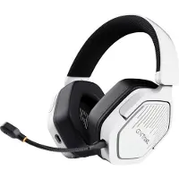 Trust GXT 1493W Ravox Gaming Headset Wireless Bluetooth + 2.4 GHz für PS5 PS4 Switch PC Mobile, 50mm Treiber, 70H Akkulaufzeit, Over-Ear Kopfhörer Kabellos Bluetooth mit Mikrofon, Weiß