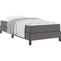 Syfax Bettrahmen mit Matratze Grau 90 x 200 cm Stoff