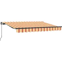 vidaXL Ausziehbare Markise Gelb und Orange 250 x 200 cm Stoff
