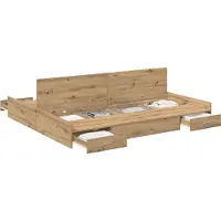 Syfax Aufbewahrungsbettgestell Artisan-Eiche 180 x 200 cm