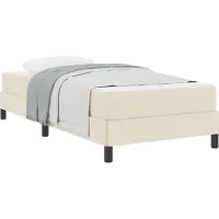 Syfax Bettrahmen mit Matratze Creme 90 x 190 cm Stoff