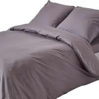 Homescapes Bettwäsche Set anthrazit, Fadendichte 200, 240 x 220 cm