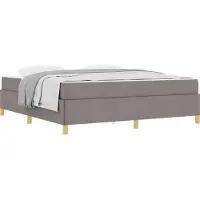 Syfax Bettrahmen mit Matratze Taupe 180 x 200 cm Stoff
